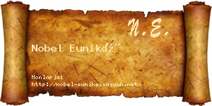 Nobel Euniké névjegykártya